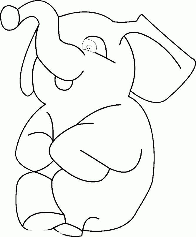Plansa de colorat cu Elefant 51 47
